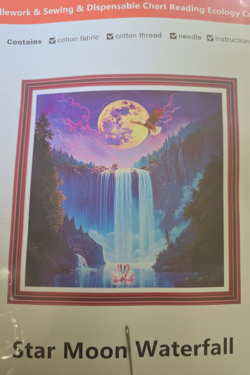 star moon waterfall