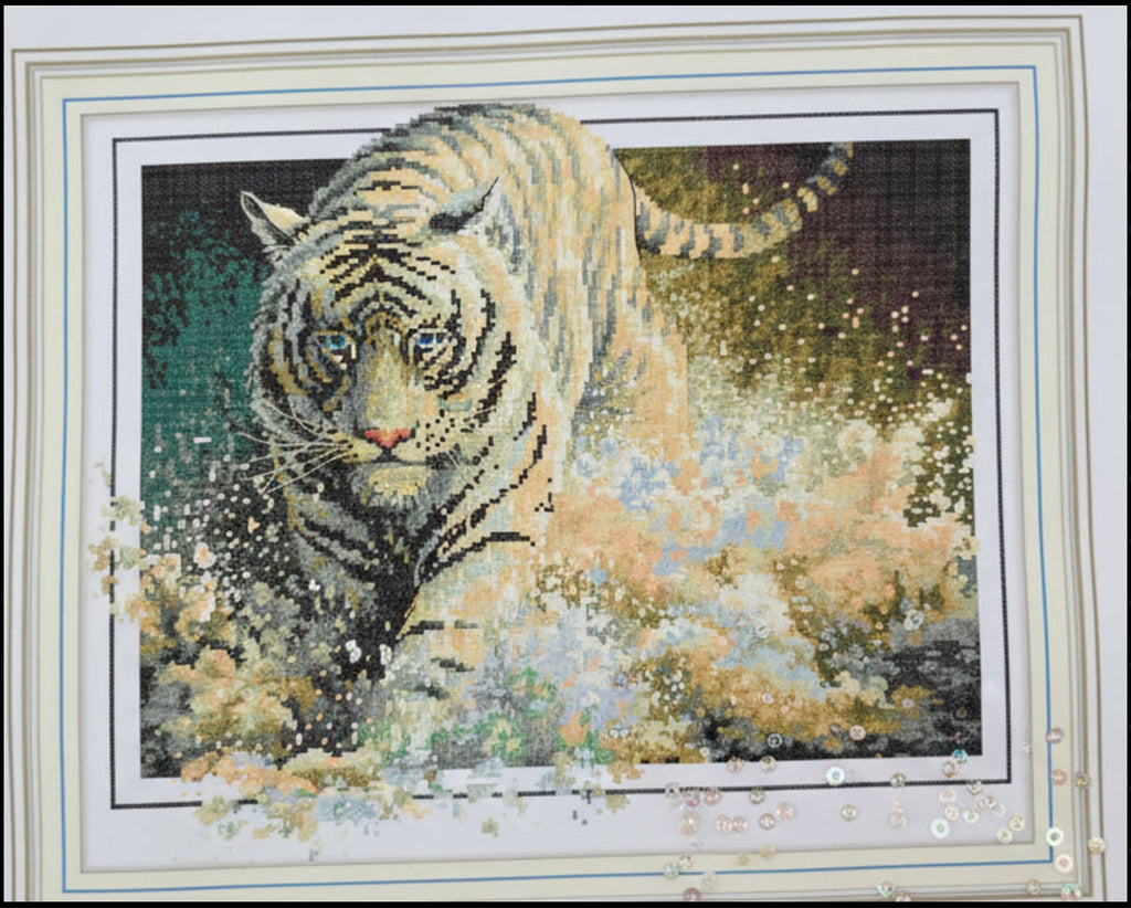 White Tiger Cross Stitch