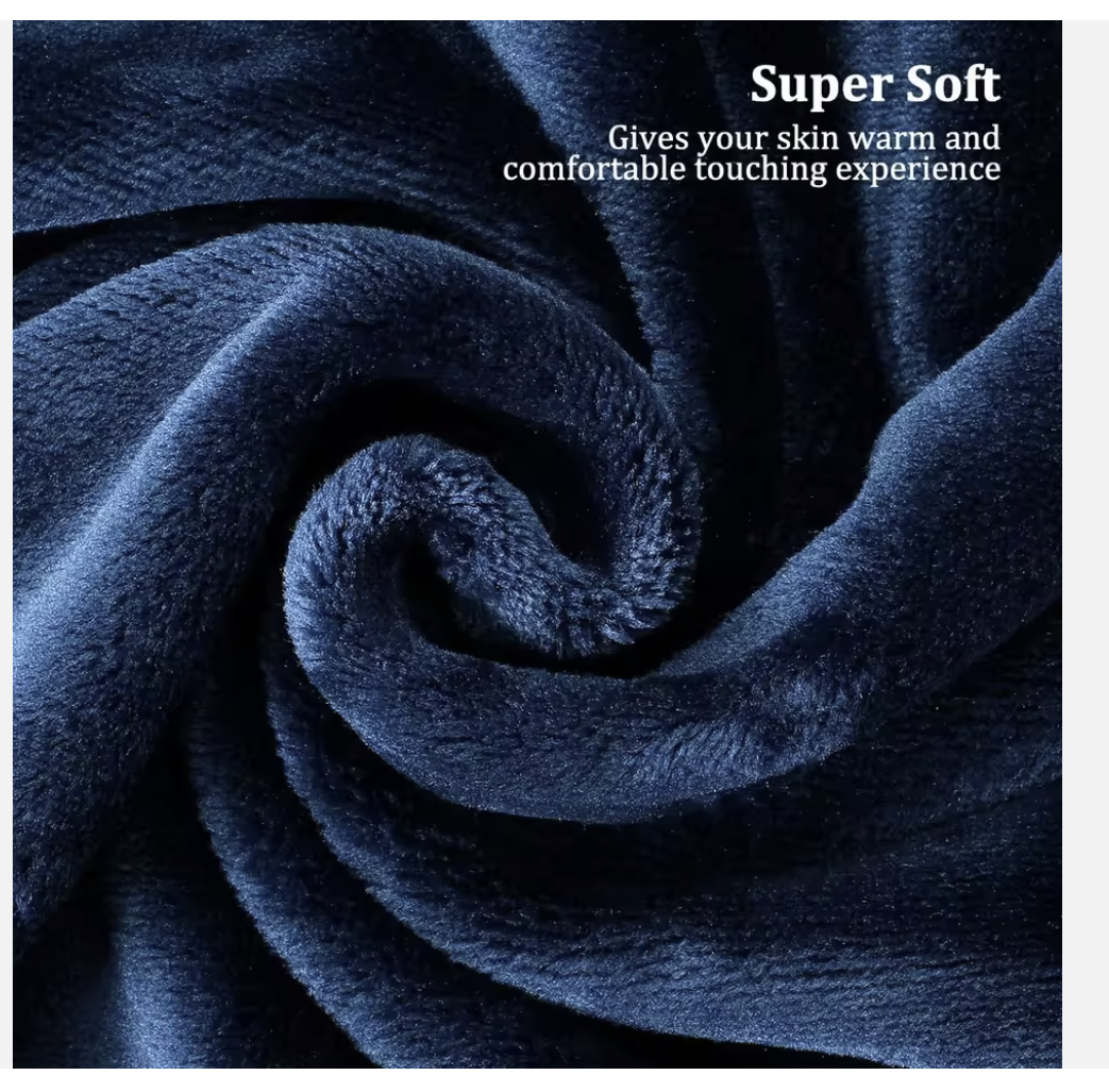 78 by 90" Custom Soft Polyester Throw Blankets for Bed or just to snuggle.
